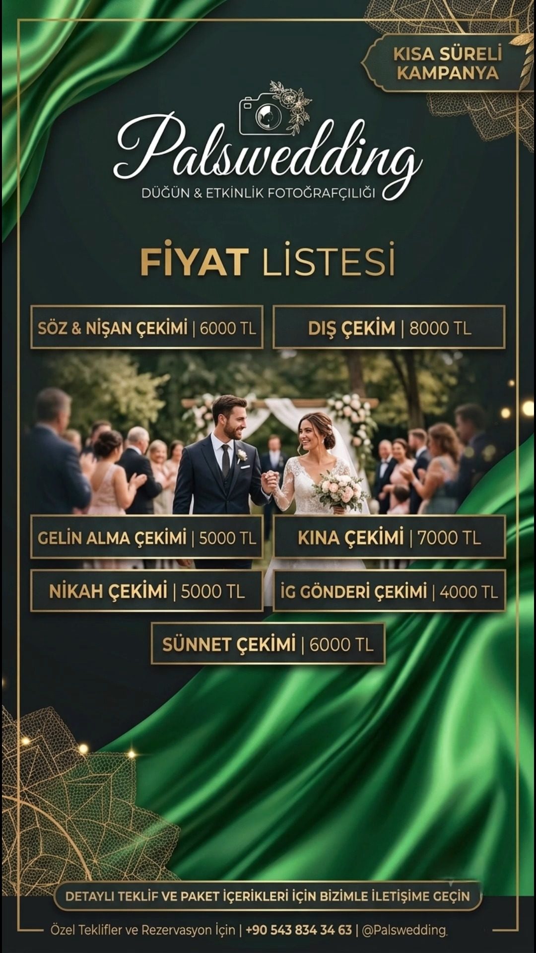 Palswedding kampanyalı düğün çekimi fiyat listesi